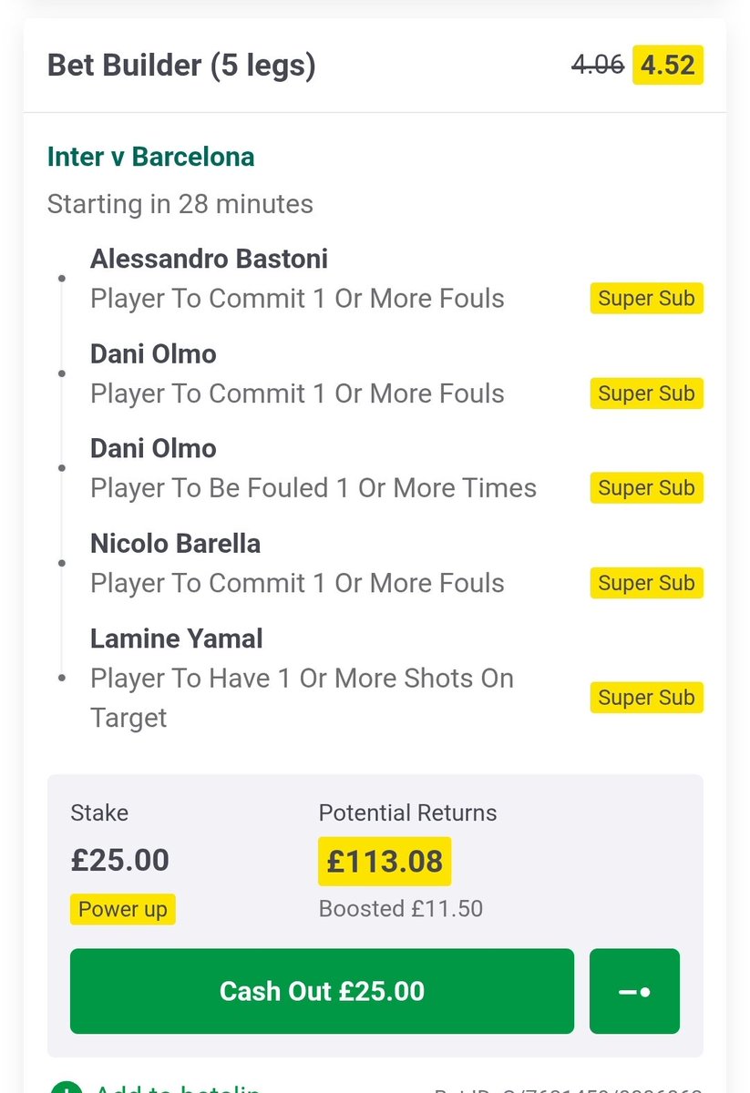 Lynchson1's tweet image. Tonight's betbuilder here's for 3 in a row. 🤞