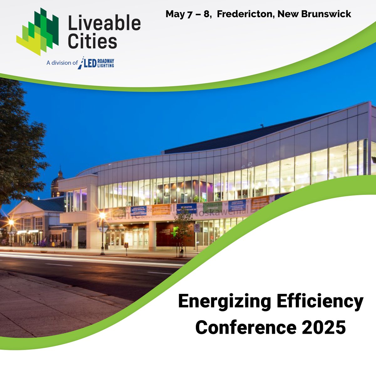 We’re at #EEC2025! ⚡
Visit the Liveable Cities booth tomorrow and discover how we’re building smarter, greener communities.

Let’s shape a more efficient future — together. 🌱

#EfficiencyCanada #LiveableCities #EnergyEfficiency