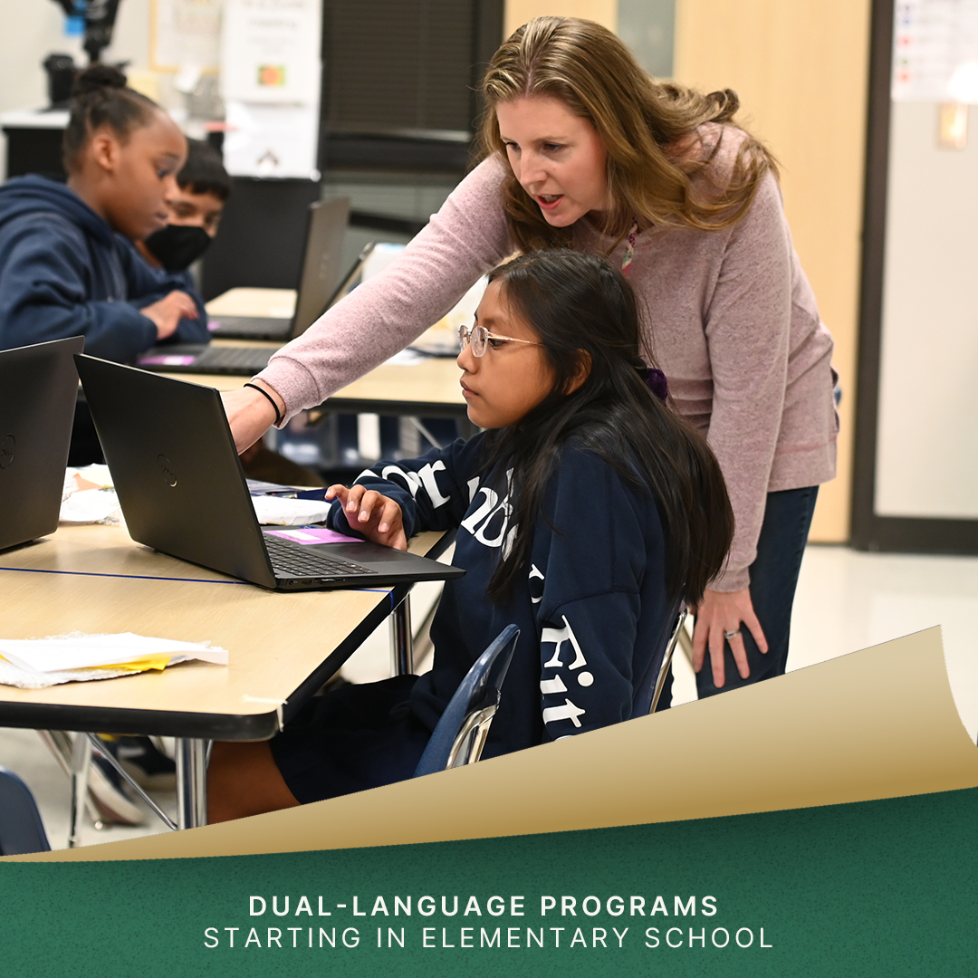 Start early; think globally! Alief ISD's dual language programs begin in elementary school, paving the way for bilingual proficiency and cultural understanding.

Alief ISD allows students to prepare for a future without language barriers! aliefisd.net