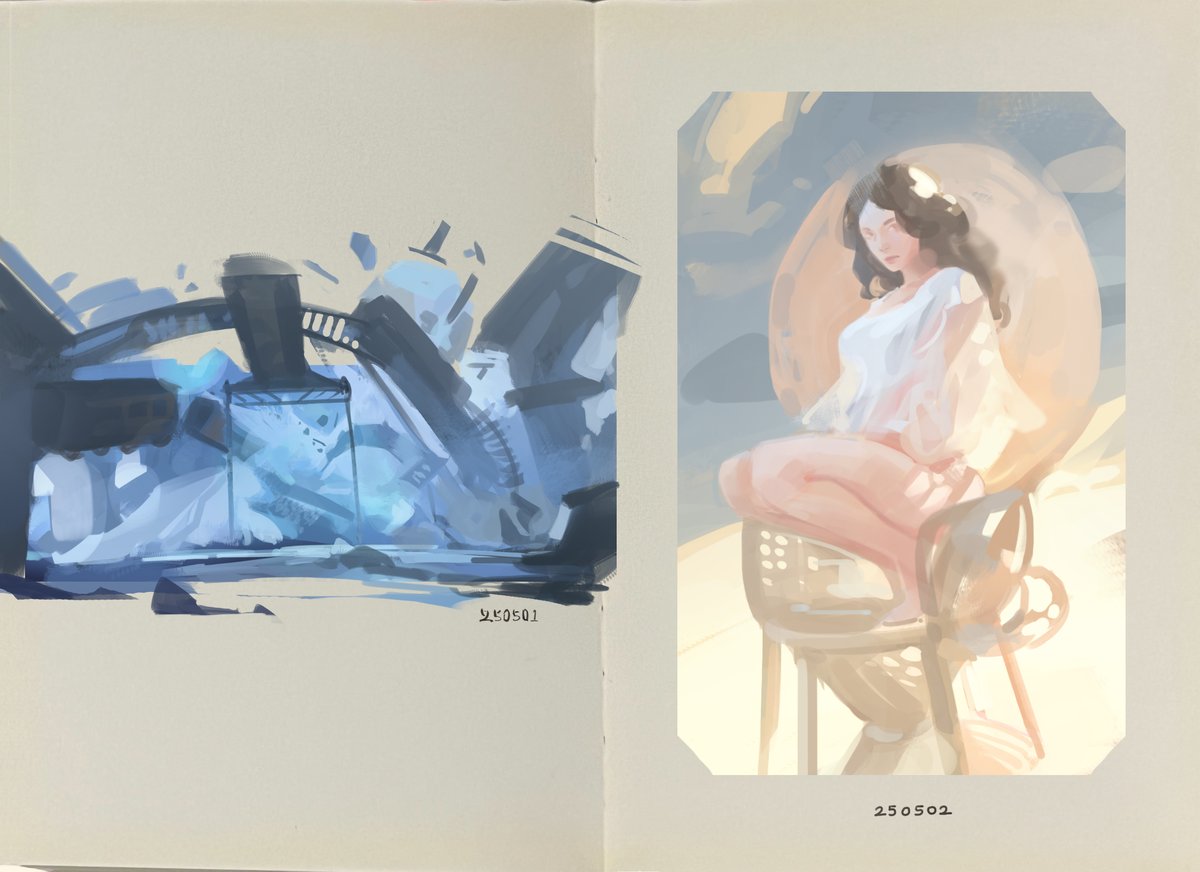 lor_baa's tweet image. some random doodles in my sketchbook recently~