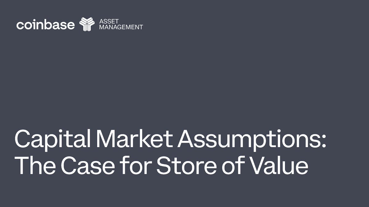 CoinbaseAM's tweet image. How can institutional investors incorporate store-of-value assets, like gold and bitcoin, into their strategic asset allocations?
In our new report, Capital Markets Assumptions: The Case for Store of Value, Coinbase Asset Management’s CIO @MarcelKasumovic outlines our framework…
