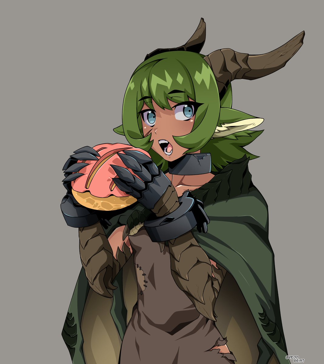 A cute chimera for <a href="/RavingMado/">stark raving mado</a> 
#MonsterGirls #chimera