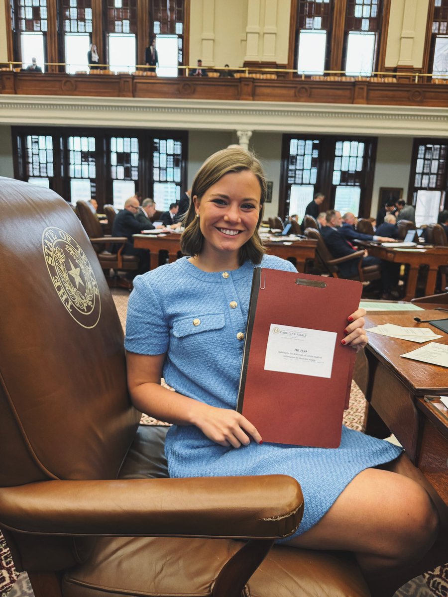 Caroline Fairly for Texas (@fairlyfortexas) on Twitter photo HB 1699/SB 966 has passed! Grateful to work with <a href="/KHancock4TX/">Kelly Hancock</a> on this one to ensure doctors are given a window of time to deliver challenging test results in a clear and compassionate way.
#txlege HB 1699/SB 966 has passed! Grateful to work with <a href="/KHancock4TX/">Kelly Hancock</a> on this one to ensure doctors are given a window of time to deliver challenging test results in a clear and compassionate way.
#txlege