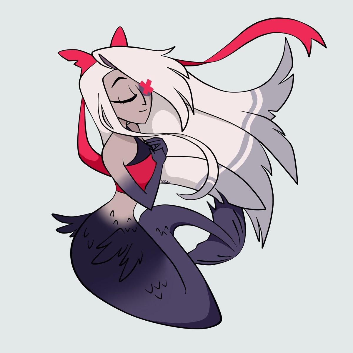 selphstyled's tweet photo. #HazbinHotel #HazbinHotelFanart #Vaggie #Mermay2025 https://t.co/4wGLDkP3WF
