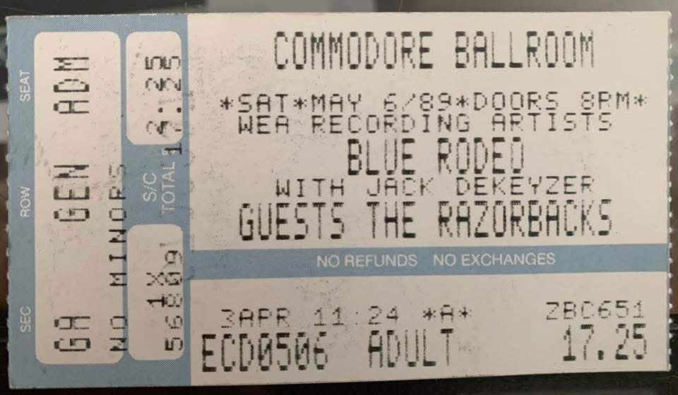 TheAaronChapman's tweet photo. 36 years ago tonight @BlueRodeo performs for the first time at the @commodorevcr. Were you there? 
For more #CommodoreHistory check out my book #LiveAtTheCommodore https://t.co/ap4uT91gSX