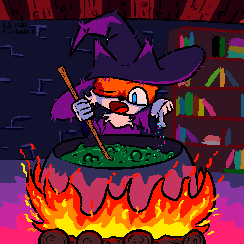 EvilMurlock's tweet photo. Witch tails! >W<
#witch #wizard #couldron #tails #miles_tails_prower #tails_the_fox #sonic_tails #sth_tails #tails_fanart #tails_witch #wizard_tails #brewing_potion #brewing https://t.co/zi1i1jHYP4