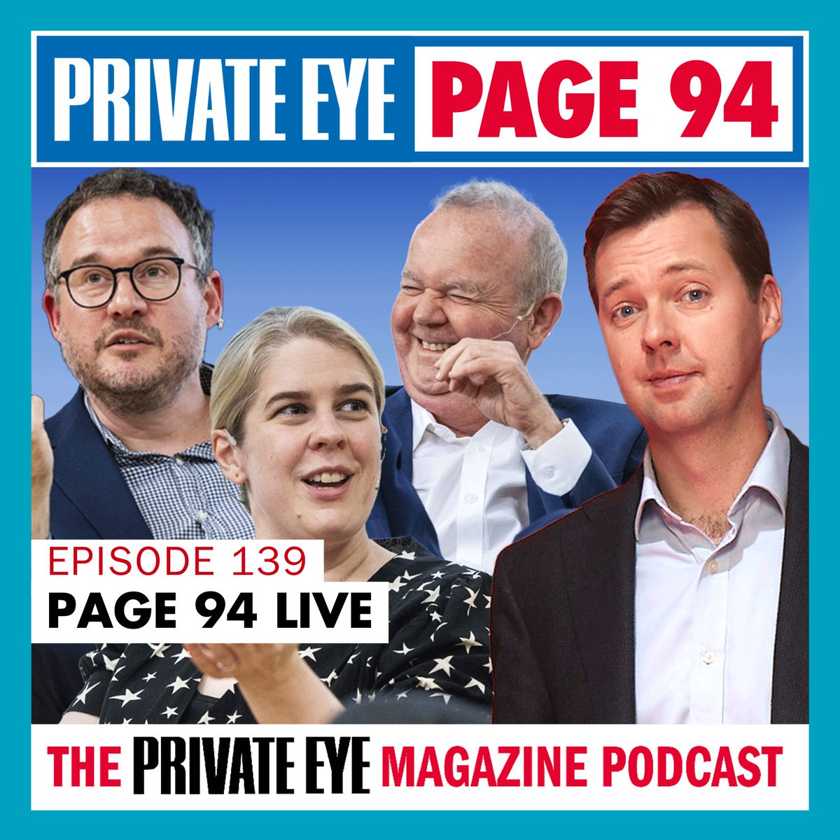 🎧 New PAGE 94 Podcast OUT NOW

This week: PAGE 94 LIVE

In a world-first live show broadcast from the Cambridge Literary Festival, the team answer all the most pressing questions about Private Eye.

Is there a future for print? Which cover caused most cancellations? Which of