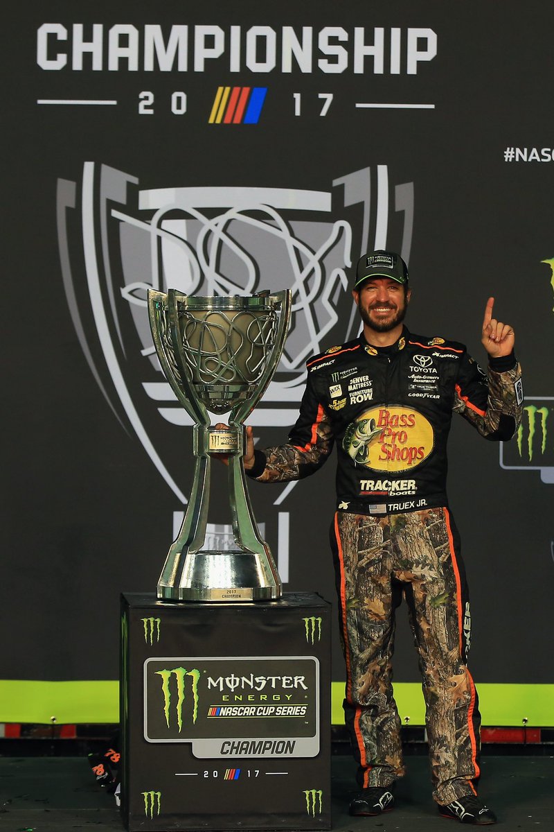 NASCARClassics's tweet photo. Eight victories and one big trophy.

2017 was a very special season for @MartinTruex_Jr. https://t.co/yii4ckJkrT