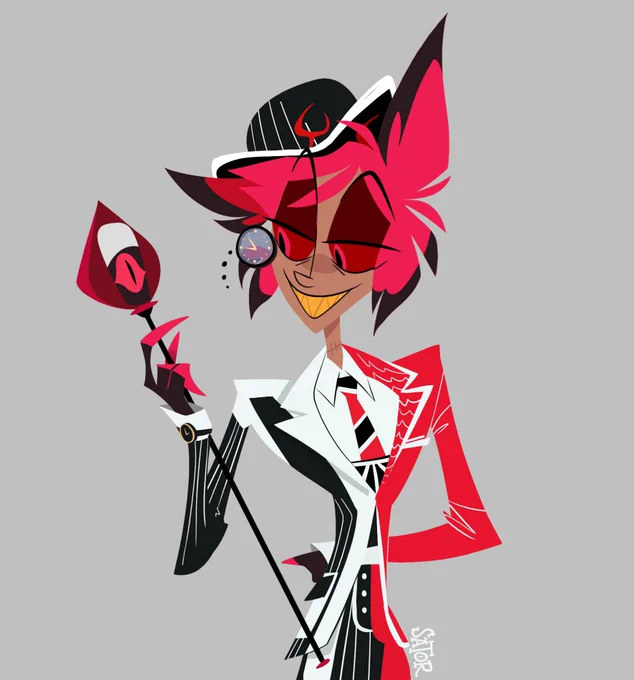 Alastor at the met gala #HazbinHotel