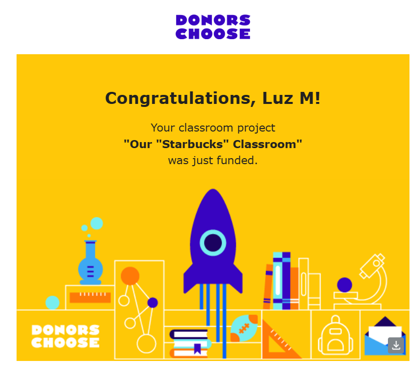 Thank you to Pierre Martichoux – Chameleon Like &amp; Packed and <a href="/Ripple/">Ripple</a> for making Our "Starbucks" Classroom project possible! Your generous support will help provide flexible seating, creative tools, and a space for focus &amp; collaboration. I’m beyond grateful! #ThankYou #Grateful