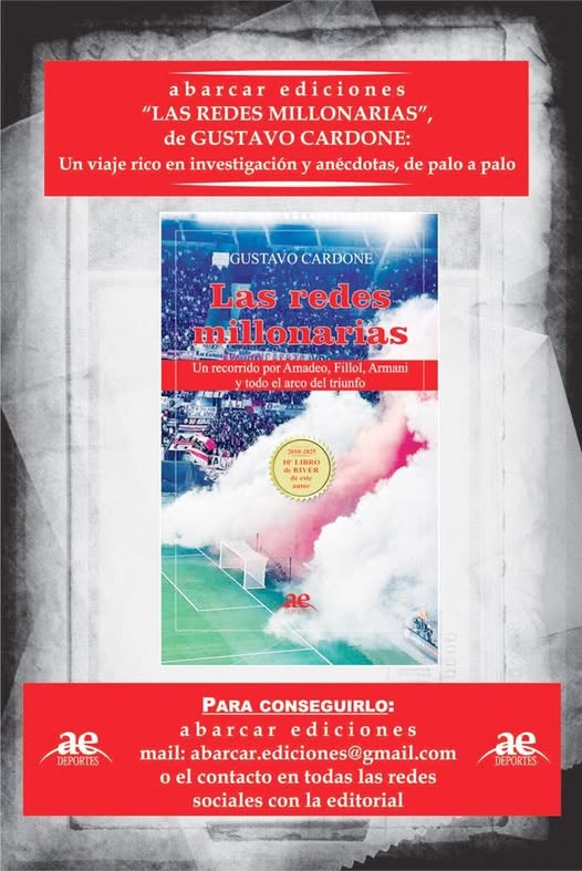 abarcaredic's tweet photo. Ya se encuentra disponible:
"LAS REDES MILLONARIAS" ⚽️
Del gran historiador Riverplatense @gustavocardone 
Para regalar o coleccionar
Parte fundamental, de la familia de Abarcar 📖
@abarcaredic 
📚
#riverplate #futbolargentino #librosderiver #editorial #PeriodismoDeportivo #leer https://t.co/agTBwuXHwI