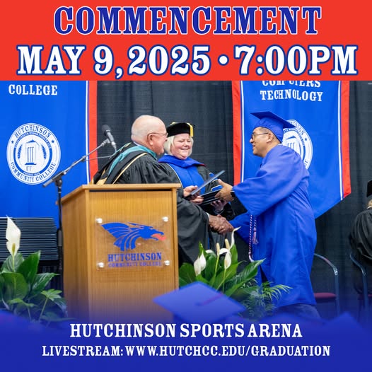 HutchCCNews's tweet photo. It’s almost time, Blue Dragons!
Join us for Commencement 2025 this Friday, May 9 at 7:00 PM in the Hutchinson Sports Arena as we celebrate the achievements of our graduates!
📷 South doors open at 6:00 PM — Public entrance
📷 Hutchinson Sports Arena
📷 Friday, May 9
📷 7:00 PM https://t.co/ttywUncwki