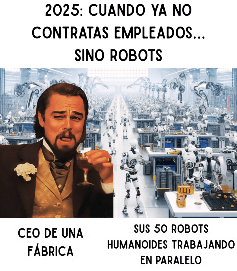 🦾 En 2025 ya no contratas empleados.
Gestionas flotas de androides que operan 24/7 sin quejarse ni pedir aumento.
🍷 CEOs brindan mientras robots ensamblan el futuro…

¿Eficiencia o el inicio de una nueva lucha laboral?

Descubre más en nuestra última edición 👇