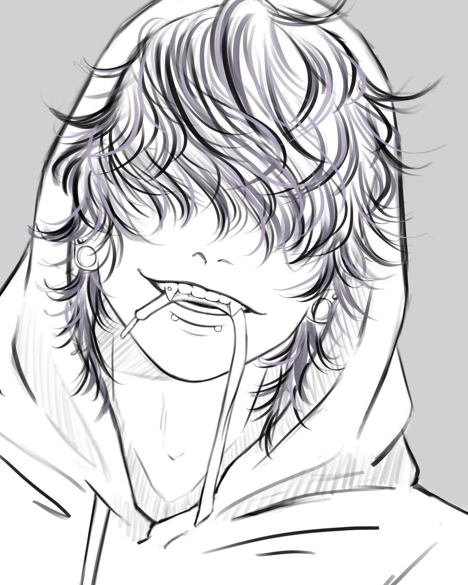 Hiding behind the chaos, smiling with fangs some stories are better left untold 
🖤🧷 #digitalart #oc #moodyvibes