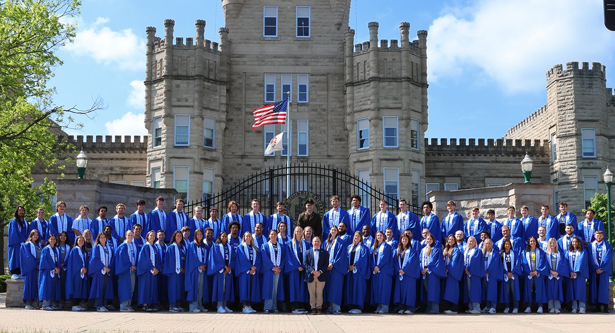 EIU_Panthers's tweet photo. Congratulations to all graduating EIU athletes for their achievements in the classroom! We cannot wait to see where your future takes you!

#BleedBlue https://t.co/WznEKHmYTi