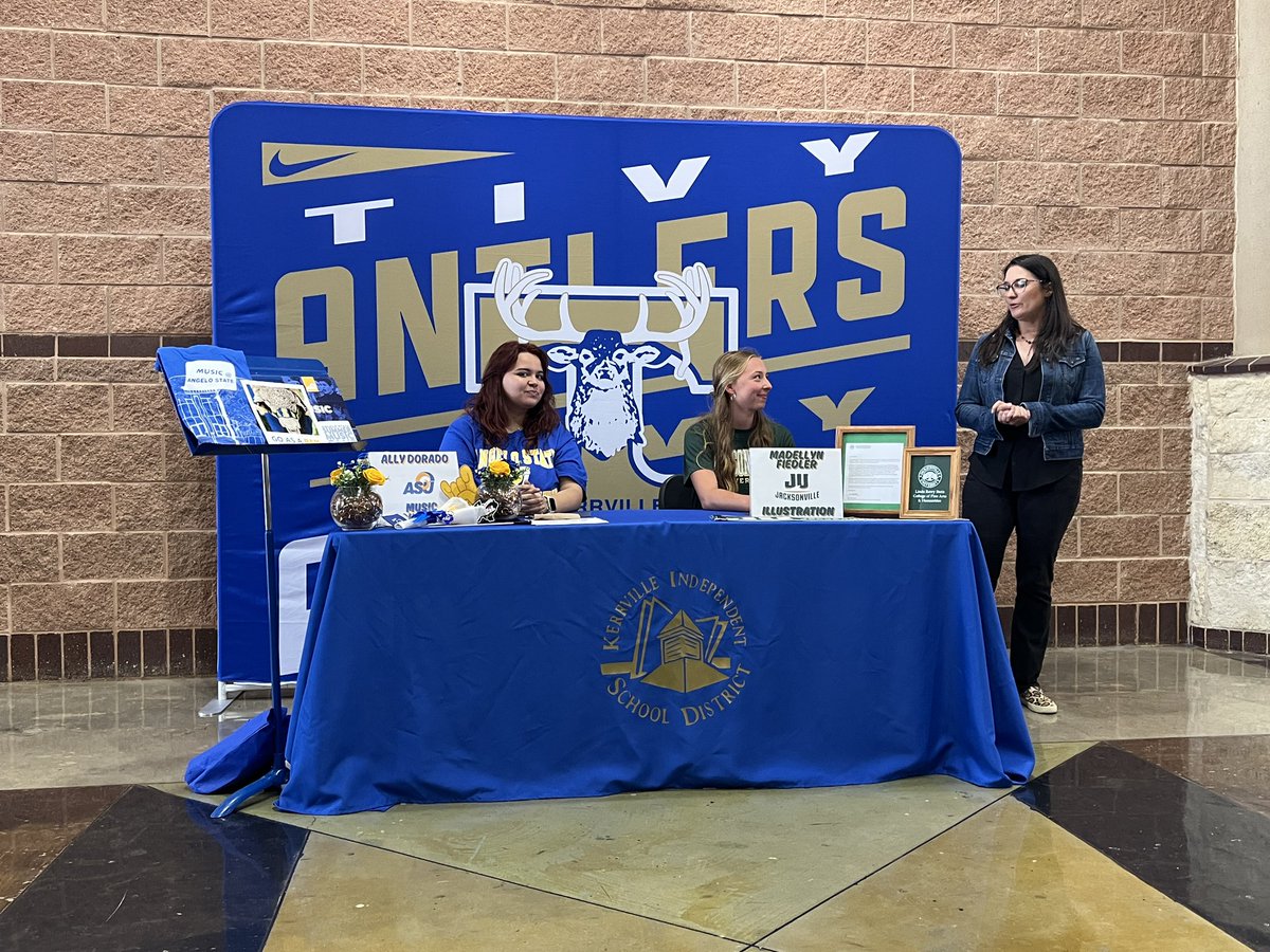 Fine Arts Signing Day 2025

Ally Dorado is going to <a href="/AngeloState/">Angelo State</a> to study music education, and Maddie Fiedler is going to <a href="/JacksonvilleU/">Jacksonville University</a> to study illustration!

Congratulations, ladies! We can’t wait to continue supporting you on your journeys! #TFND
