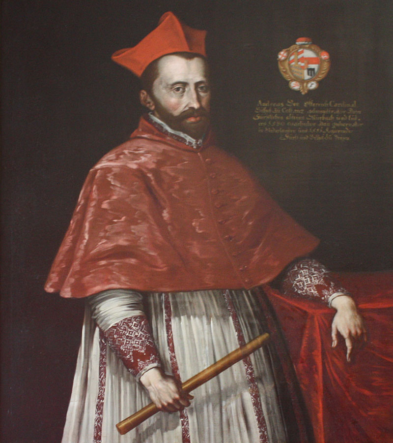 A cardinal holding a commander's baton: Cardinal Andrew of Austria who served as Regent of the Habsburg Netherlands #conclave