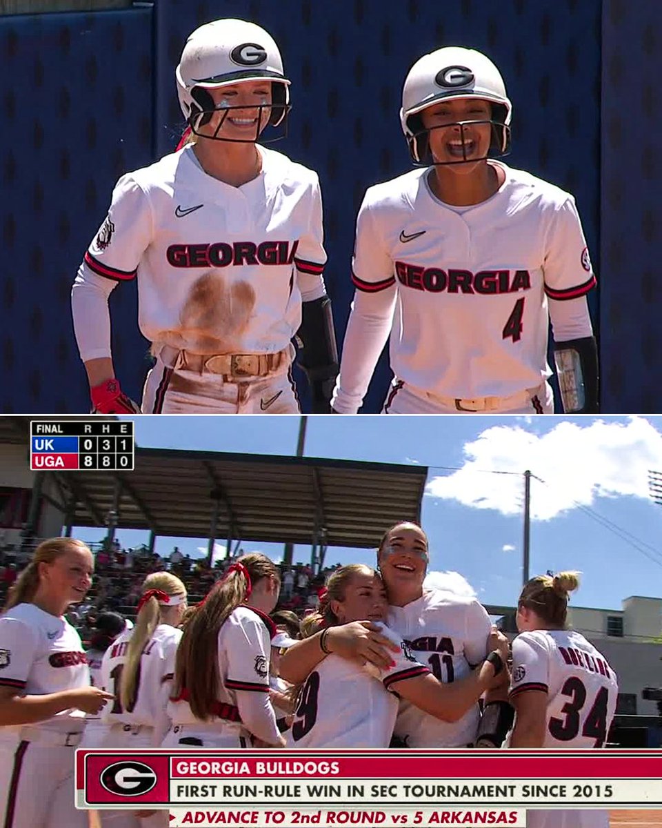 SEC Network (@secnetwork) on Twitter photo Georgia run rules Kentucky to advance in the SEC Tournament 🚨
<a href="/UGASoftball/">Georgia Softball</a>'s first run-rule win in the SEC Tourney since 2015! Georgia run rules Kentucky to advance in the SEC Tournament 🚨
<a href="/UGASoftball/">Georgia Softball</a>'s first run-rule win in the SEC Tourney since 2015!