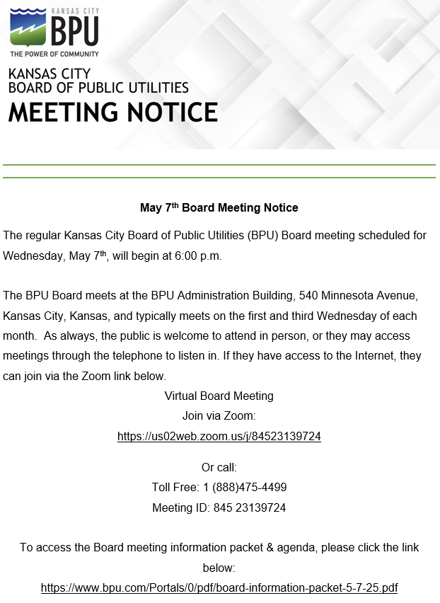 Kansas City Board of Public Utilities (BPU) tweet media