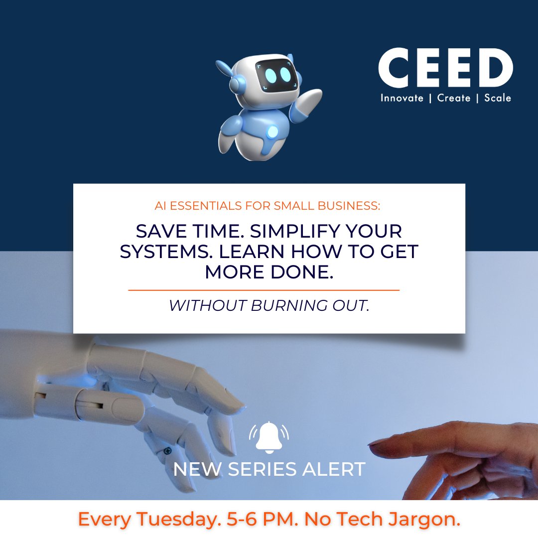 Wish you could clone yourself? 🤖
Join us Tuesday, May 13 at 5 PM for a free workshop with Kim Desveaux on using AI to automate your to-do list and reclaim your time.

🎟️ Register: eventbrite.ca/e/1274101143819