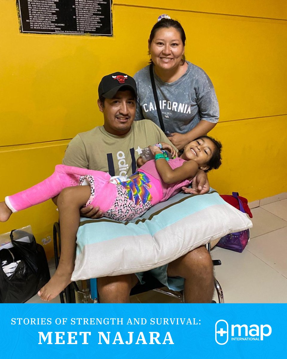 Meet Najara, the bright 11-year-old in the pink cast. 📷

She traveled from a small village 20 miles outside Santa Cruz, Bolivia, carrying the weight of constant pain with every step. Born with a significant hip displacement, Najara walked with a limp and endured daily discomfort