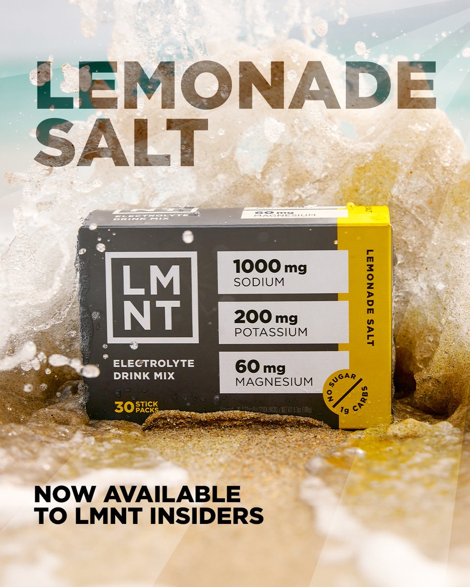 Your new summer squeeze is here 🍋

Few things capture that summer feeling quite like lemonade. Lemonade Salt invites you to embrace that special sense of summer freedom — to enjoy your health in the moments that only summer can offer.

Share healthy hydration at the beach or