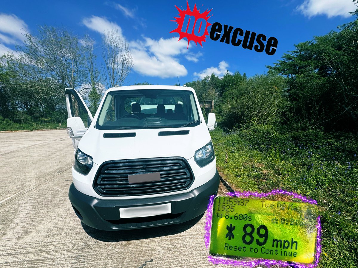 #A30 #Bodmin - Flatbed transit with a car on the back not correctly secured, driving at just under 90mph and also found to be more than 10% overweight - driver reported to court #NoExcuse #Fatal5