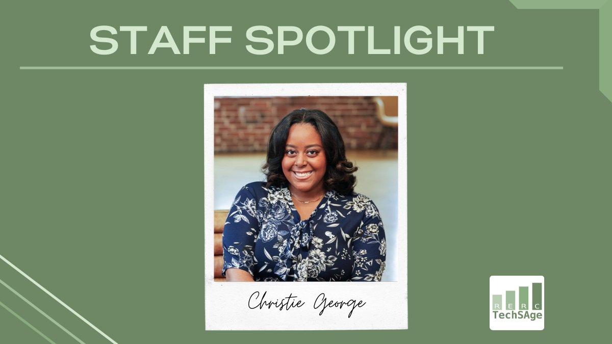 TechSAgeRERC's tweet image. Meet our May Staff Spotlight: Christie George
Christie is the Senior Outreach Program & Operations Manager at Tools for Life – Georgia’s Assistive Technology Act Program based at @GeorgiaTech.
👉 Learn more about her on the homepage: TechSAgeRERC.org