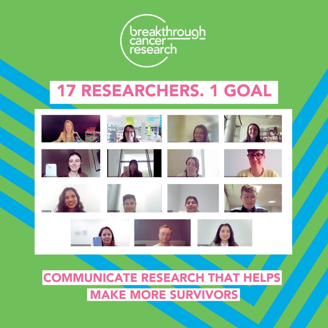 Breakthrough Cancer Research (@breakthrocancer) on Twitter photo 🧬 Breakthrough Cancer Research is supporting 17 researchers in video training with <a href="/TheVidacademy/">Judie Russell 🎥</a>
Learning to communicate in clear, relatable ways helps all of us to understand their work and how it helps to #MakeMoreSurvivors.
🎬 Videos coming soon!
#ScienceCommunication 🧬 Breakthrough Cancer Research is supporting 17 researchers in video training with <a href="/TheVidacademy/">Judie Russell 🎥</a>
Learning to communicate in clear, relatable ways helps all of us to understand their work and how it helps to #MakeMoreSurvivors.
🎬 Videos coming soon!
#ScienceCommunication