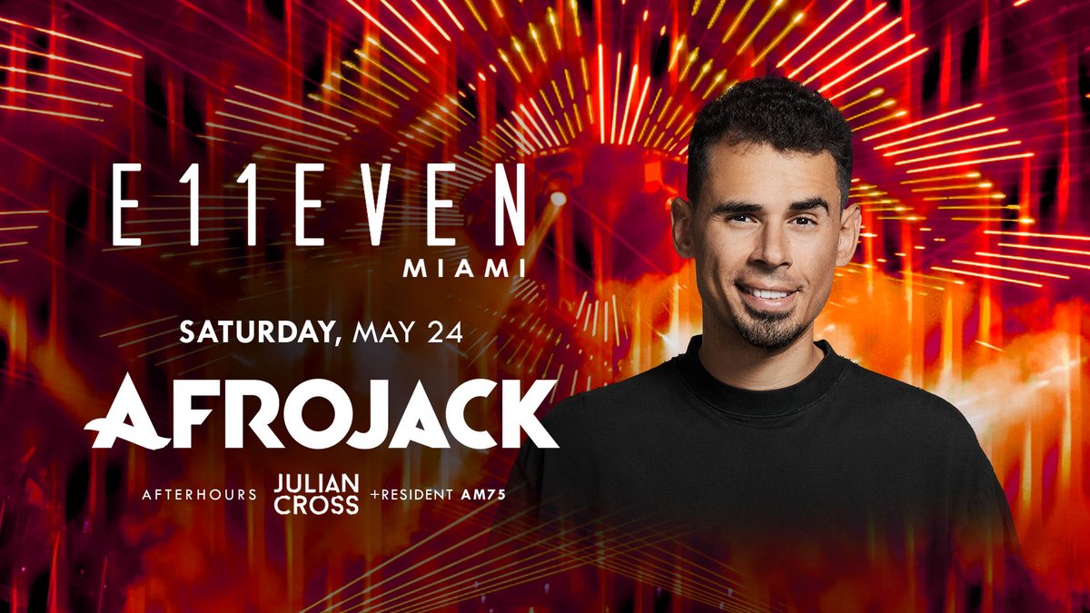This isn’t your average long weekend 😏 @Afrojack takes control Saturday 5/25 🔥

Secure your MDW moment: 11miami.com/afrojack