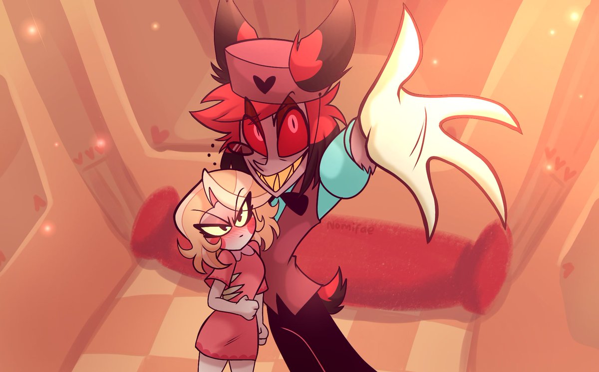 Nomifae_'s tweet photo. ”Cry for me darlin', let me taste your tears~” 🦌🌈

#Charlastor #RadioBelle #HazbinHotelFanart https://t.co/tW7Ur4vkeG