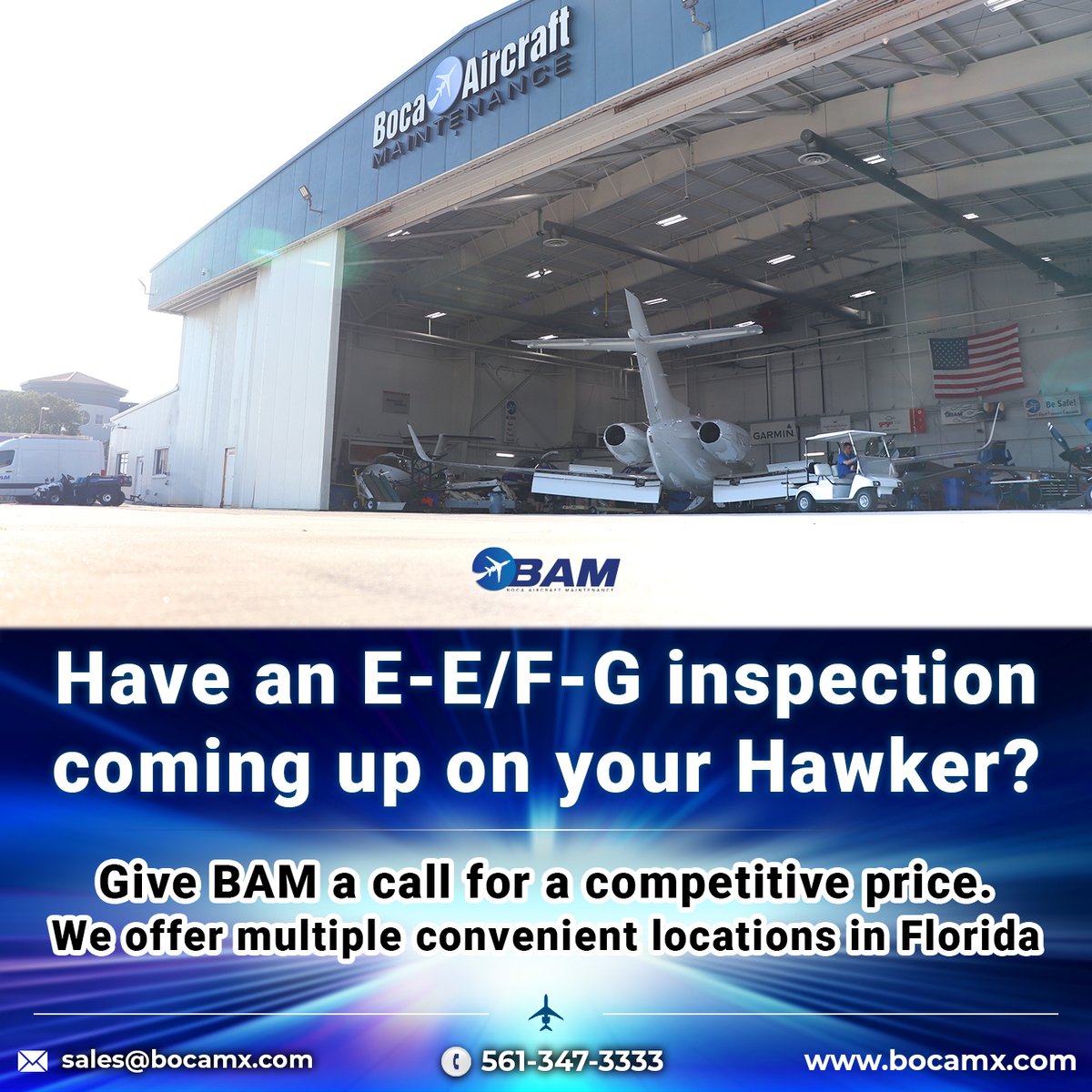 Understanding the importance of timely aircraft maintenance.
.
Call us: 561-347-3333
Email: sales@bocamx.com
Learn More: Bocamx.com
.
.
.
#BAM #jets #aircraft #airtravel #aviationindustry #airplane #aviation #Travel