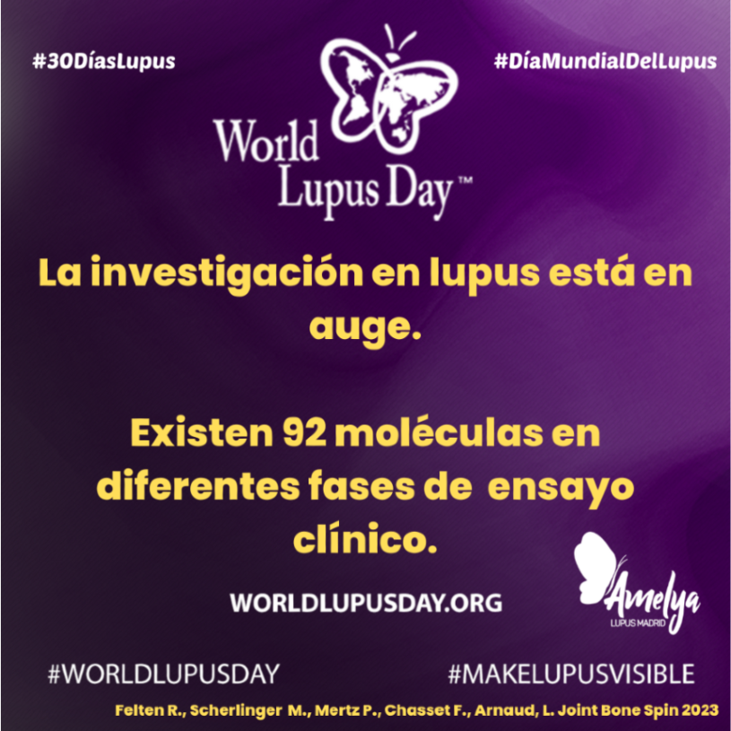 Asociación de #Lupus de Madrid (@lupusmadrid) on Twitter photo 🍀La investigación en lupus es🔝!
🔬Ahora hay 92 moléculas en distintas fases d investigación ( <a href="/Lupusreference/">Laurent ARNAUD</a> @m_scherlinger et al. Joint Bone Spin 2023).
En la web intentamos manteneros al día sobre las últimas noticias en investigación f.mtr.cool/ppcacscphk
#30DíasLupus 🍀La investigación en lupus es🔝!
🔬Ahora hay 92 moléculas en distintas fases d investigación ( <a href="/Lupusreference/">Laurent ARNAUD</a> @m_scherlinger et al. Joint Bone Spin 2023).
En la web intentamos manteneros al día sobre las últimas noticias en investigación f.mtr.cool/ppcacscphk
#30DíasLupus
