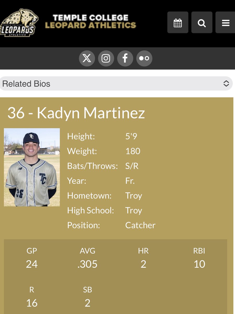 I want to first thank Temple College for the opportunity given to me in pursuing my athletic career. But I have decided to not return for my sophomore season and have opened up my recruitment.