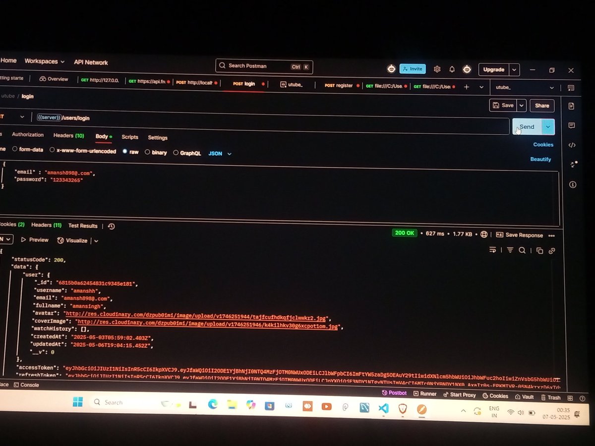 Fixing bug in generateAccessAndRefreshToken() method after 8 Hours of raising error in Backend..
#100DaysOfCode