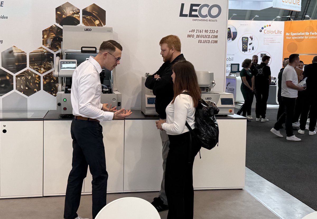 LECOCorp's tweet image. LECO is at #Control2025 in Stuttgart, Germany! Visit us at Hall 9, Stand 931 where you can see some of our metallographic solutions and talk with our industry experts.