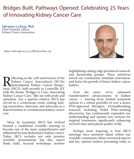 Kɪᴅɴᴇʏ Cᴀɴᴄᴇʀ Jᴏᴜʀɴᴀʟ (@kidneycancerj) on Twitter photo 🚨#IKCS24 Proceedings is out!
kidney-cancer-journal.com/IKCSNA-Proc.php
📕flipbook: kidney-cancer-journal.com/IKCS24-Proc2.p…
👉25 years of #ICKS24 - Special editorials by <a href="/brian_rini/">Brian Rini, MD</a> <a href="/DrTHut/">Thomas Hutson, DO, PharmD, PhD FACP</a> <a href="/salvolarosa/">Salvatore La Rosa</a> <a href="/KidneyCancer/">Kidney Cancer</a> 🚨#IKCS24 Proceedings is out!
kidney-cancer-journal.com/IKCSNA-Proc.php
📕flipbook: kidney-cancer-journal.com/IKCS24-Proc2.p…
👉25 years of #ICKS24 - Special editorials by <a href="/brian_rini/">Brian Rini, MD</a> <a href="/DrTHut/">Thomas Hutson, DO, PharmD, PhD FACP</a> <a href="/salvolarosa/">Salvatore La Rosa</a> <a href="/KidneyCancer/">Kidney Cancer</a>