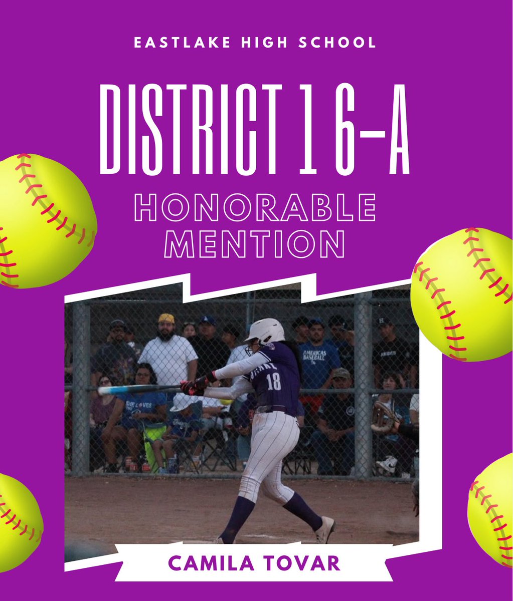 Congrats to Camila Tovar
For getting recognized as District 1-6A Honorable Mention.  She is also Academic All-District
