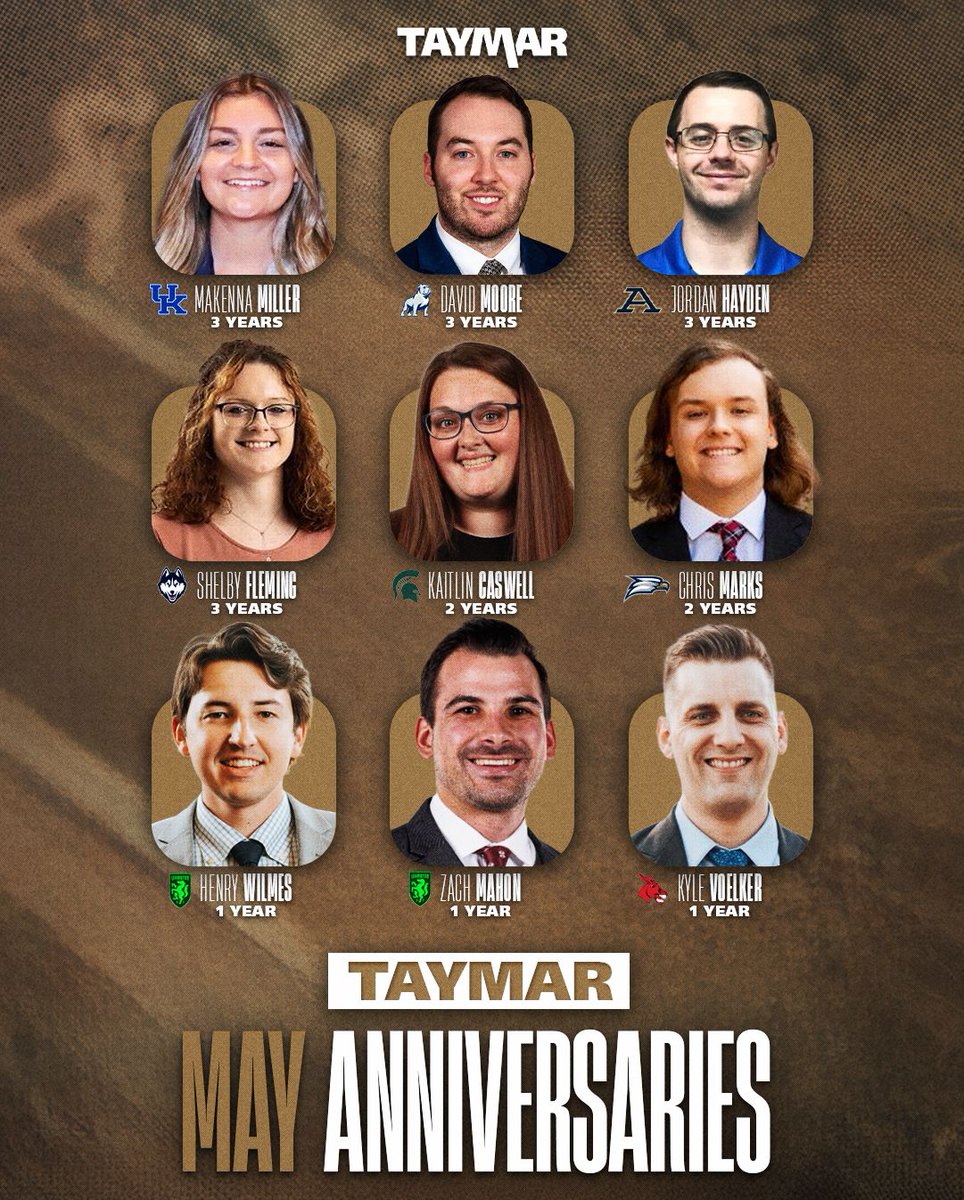 Celebrating our colleague anniversaries helps us to reflect on past achievements, appreciation for their hard work, and anticipate future successes.  Please help us celebrate each and every one of these integral members of #TeamTaymar this May!  Your support and trust have been