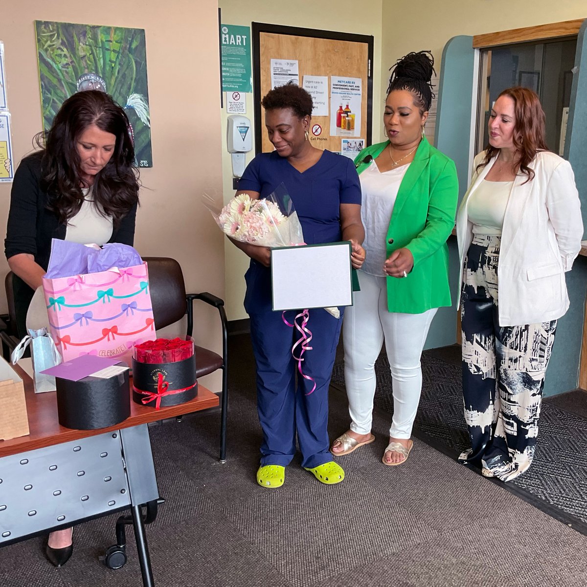 health_jordan's tweet photo. 🌟 Let’s celebrate our incredible nursing team at Anthony L. Jordan Health Corporation! Special shoutout to Nurse Monique for her DAISY Award and to Nurse Ashley for her inspiring photography! Thank you all for making a difference! 🙌💙 #NursesWeek #JordanHealth https://t.co/2cp48rZAXI