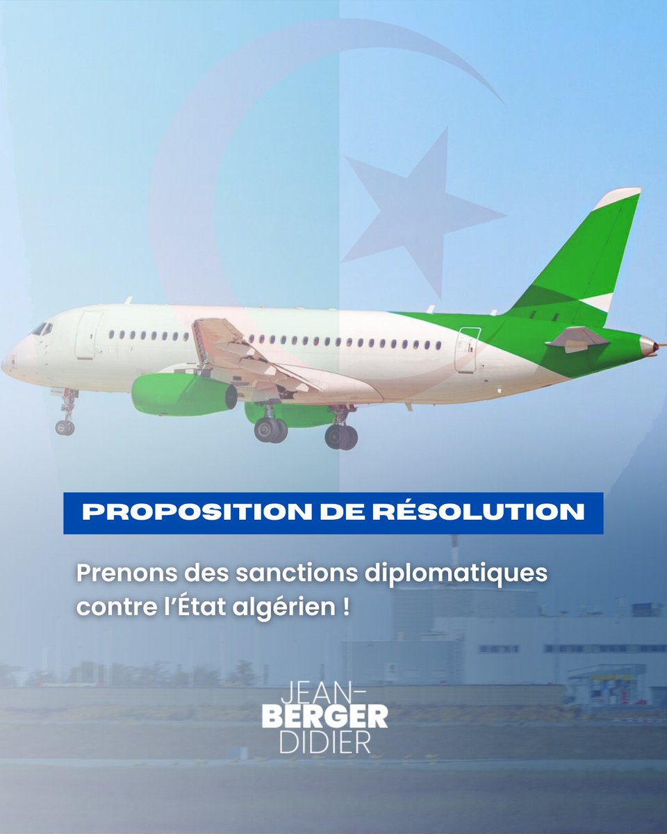Jean-Didier Berger (@jd_berger) on Twitter photo Avec <a href="/Portier_A_/">Alexandre Portier</a>, <a href="/J_Corneloup/">Josiane Corneloup</a>, <a href="/FabienDiFilippo/">Fabien DI FILIPPO</a> et <a href="/thibault_bazin/">Thibault BAZIN</a> nous déposons une proposition de résolution visant à prendre des sanctions diplomatiques envers l’Etat algérien.
Face à ces provocations répétées, la France doit se faire respecter ! Avec <a href="/Portier_A_/">Alexandre Portier</a>, <a href="/J_Corneloup/">Josiane Corneloup</a>, <a href="/FabienDiFilippo/">Fabien DI FILIPPO</a> et <a href="/thibault_bazin/">Thibault BAZIN</a> nous déposons une proposition de résolution visant à prendre des sanctions diplomatiques envers l’Etat algérien.
Face à ces provocations répétées, la France doit se faire respecter !