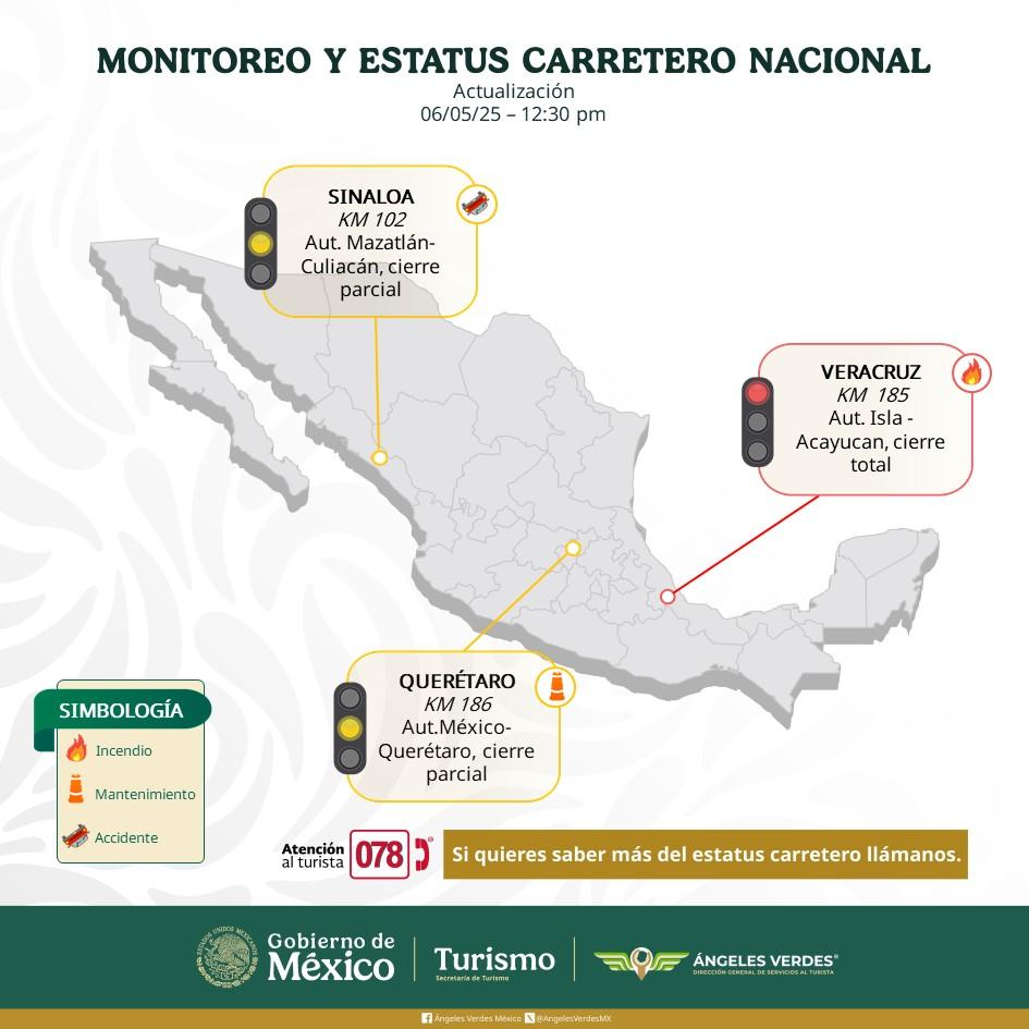 Te compartimos el estatus 🛣  si quieres saber más sólo llámanos al 078 número gratuito