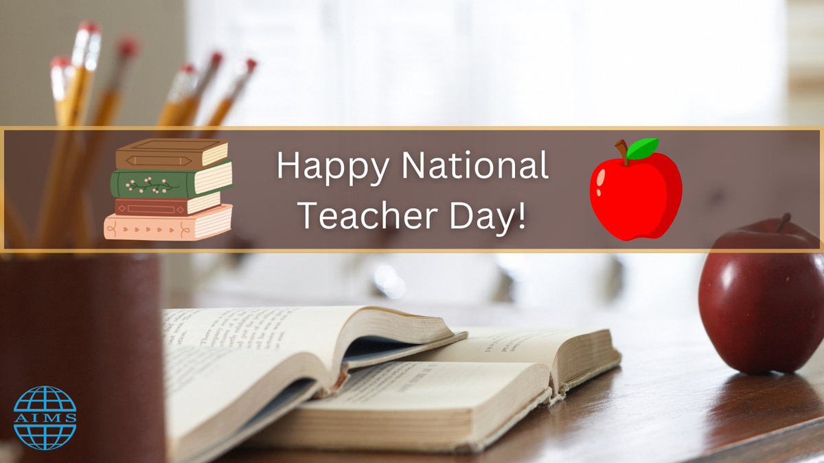 AIMS is delighted to celebrate educators every day, but especially during National Teacher Appreciation Week! Show appreciation for a mentor who has shaped your learning experience by tagging and sharing our post with them. 🍎👩🏽‍🏫📝 #NationalTeacherDay