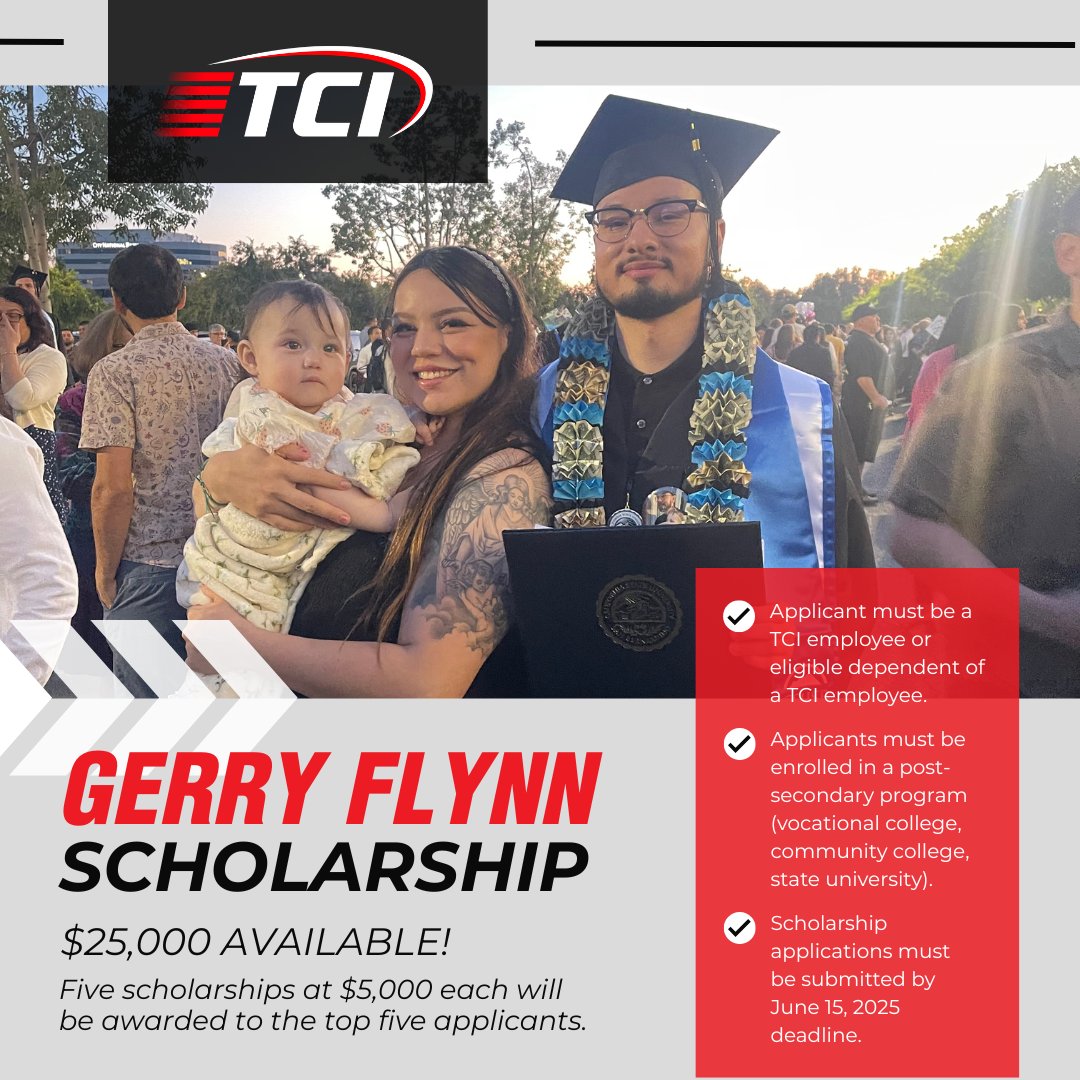 tci_leasing's tweet image. At TCI, our people are the heart of everything we do—and we’re proud to continue investing in their futures. TCI has awarded $175,000+ to support the goals of our employees & their families.
For additional details: go.tcitransportation.com/3GWu2mj