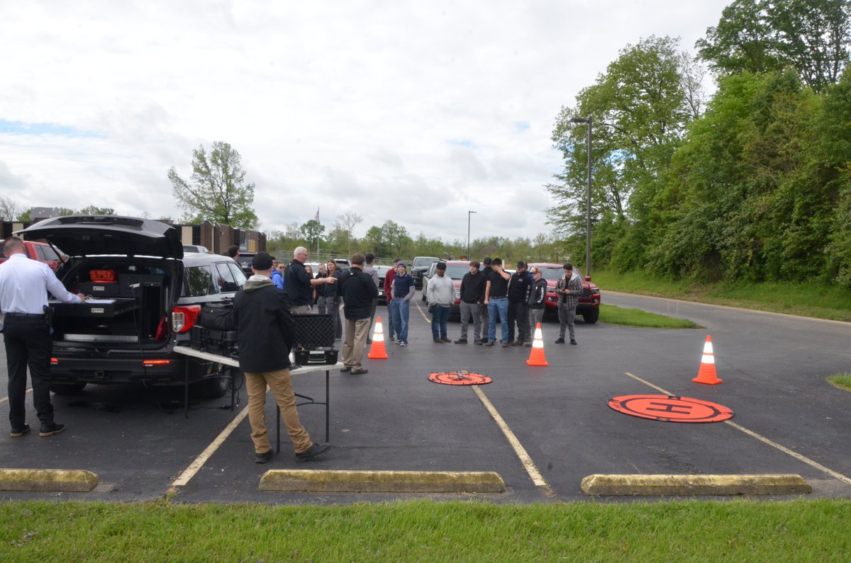Today, the Sheriff’s Drone Unit was requested to put on a demonstration at Grant Vocational School for their Criminal Justice Program.