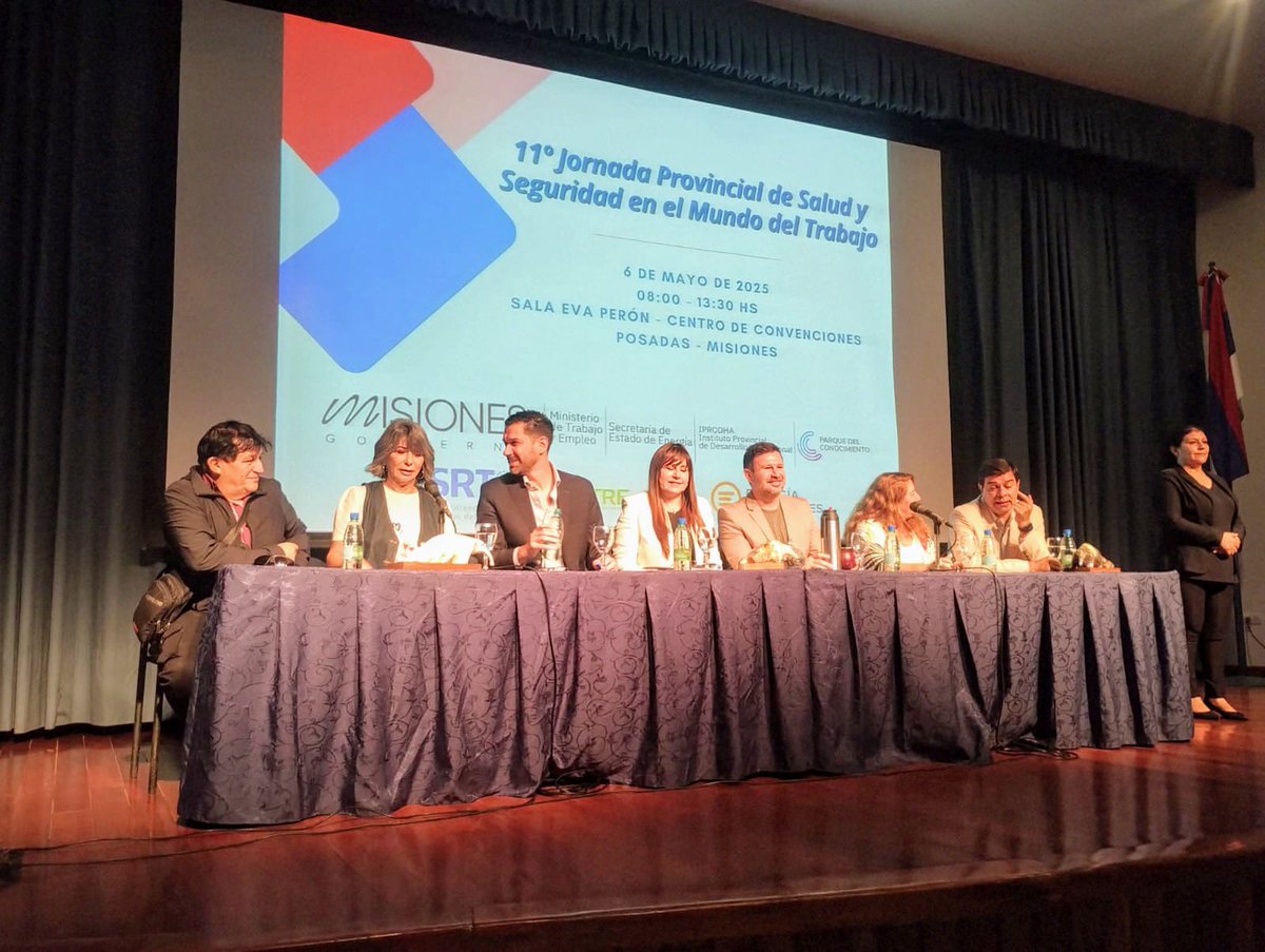 trabajomisiones's tweet photo. Exitosa Jornada Provincial de Salud y Seguridad en el Mundo del Trabajo

✅En el Parque del Conocimiento se realizó la 11° Jornada Provincial de Salud y Seguridad en el Mundo del Trabajo, con una gran convocatoria que reunió a profesionales, sindicatos y empresarios. https://t.co/q9DMEDgzP2