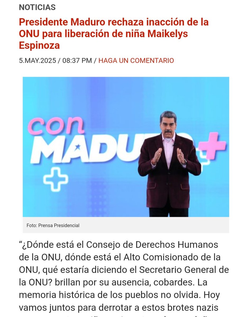 Maikelys Espinoza es símbolo de la lucha contra la impunidad. EE.UU. y sus aliados deben responder por este secuestro. ¡No callaremos! 
#PorUnMundoMultipolar
#CHCh