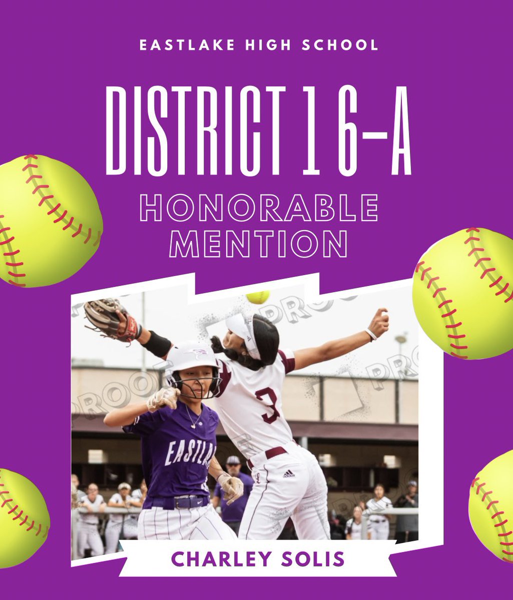 Congrats to Charley Solis, recognized as District 1-6A Honorable Mention.  Charley was also chosen for the Academic All-District Team as well