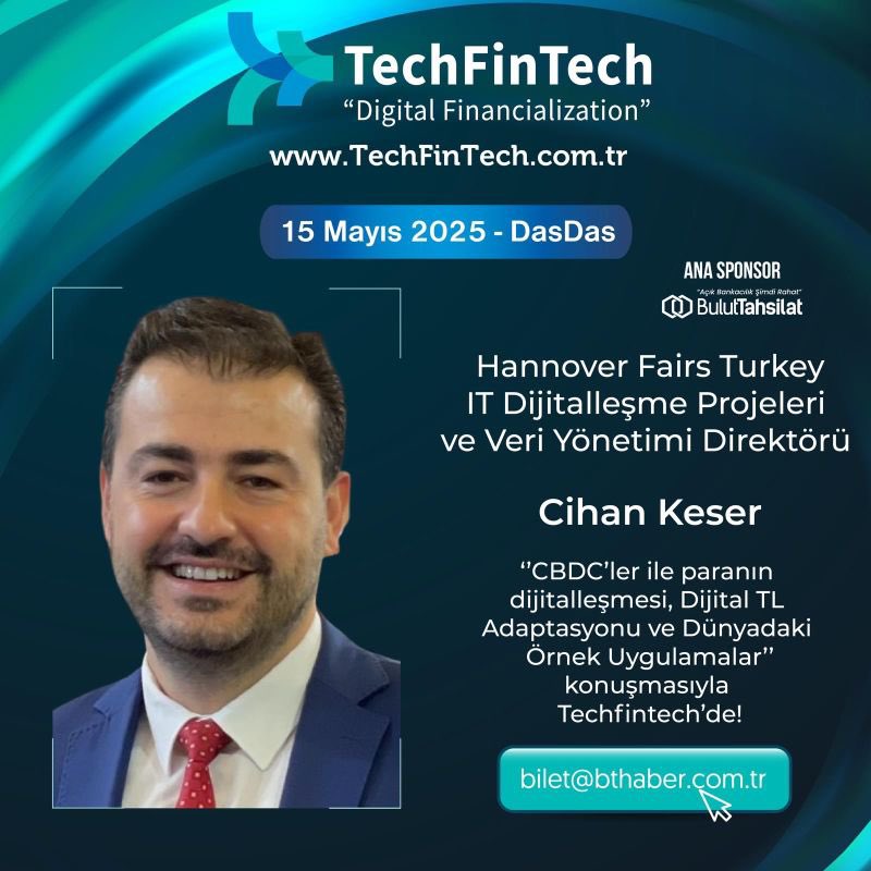 cihankeser's tweet photo. 15 Mayıs 2025 Perşembe günü yapılacak olan #techfintech etkinliğinde, bir diğer şapkam olan Finansal Teknolojiler alanında “CBDC’ler ile paranın dijitalleşmesi, #DijitalTL Adaptasyonu ve Dünyadaki Örnek Uygulamalar” konulu sunumumla ben de #TechFinTech’te DasDas’ta olacağım. https://t.co/CW0Ij1ACga