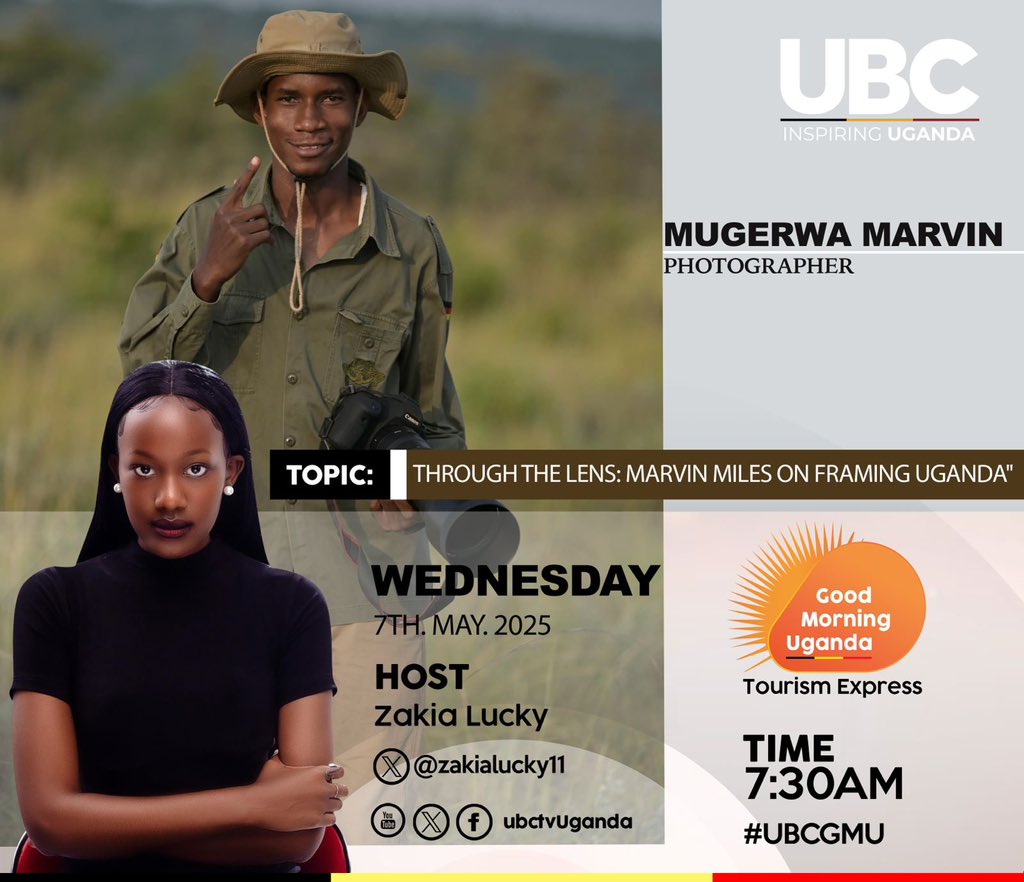 Zakia Lucky (@zakialucky11) on Twitter photo Don’t Miss!!!
Let’s Discuss How Tourism has been promoted through the Lens/Photography with <a href="/marvinmiles256/">Marvinmilesphotography</a>
🎥 <a href="/MikeSsebalu/">Ssebalu Mike Buule</a> Don’t Miss!!!
Let’s Discuss How Tourism has been promoted through the Lens/Photography with <a href="/marvinmiles256/">Marvinmilesphotography</a>
🎥 <a href="/MikeSsebalu/">Ssebalu Mike Buule</a>
